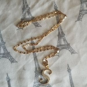 Necklace with letter S
